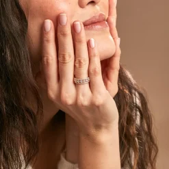 Bague The Crown Or Jaune Oxyde De Zirconium