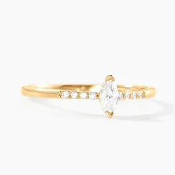 Bague Thelonius Or Jaune Diamant Synthétique