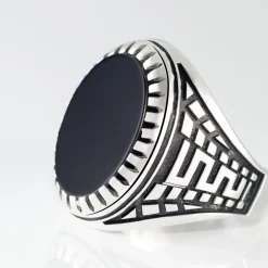 Bague Thimeo Argent Blanc Onyx