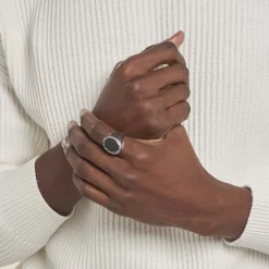 Bague Thimeo Argent Blanc Onyx