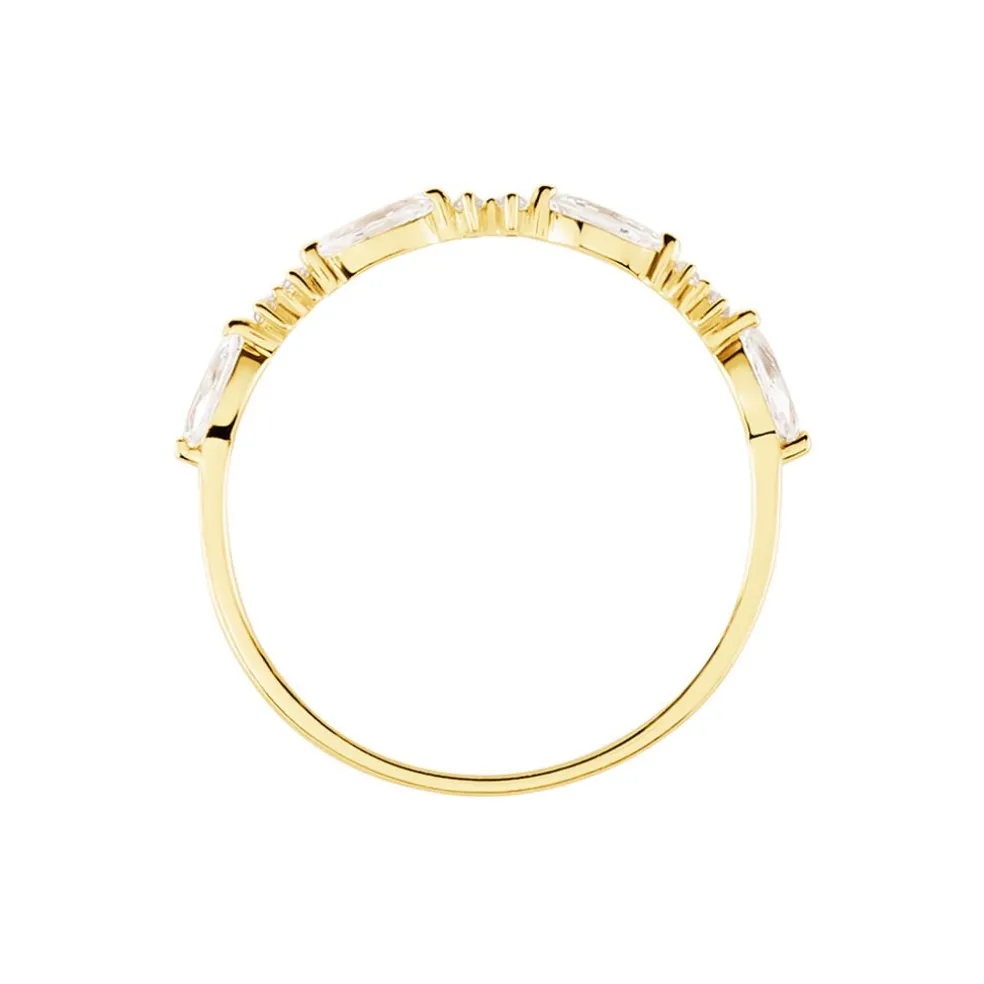 Bague Tiara Or Jaune Oxyde De Zirconium