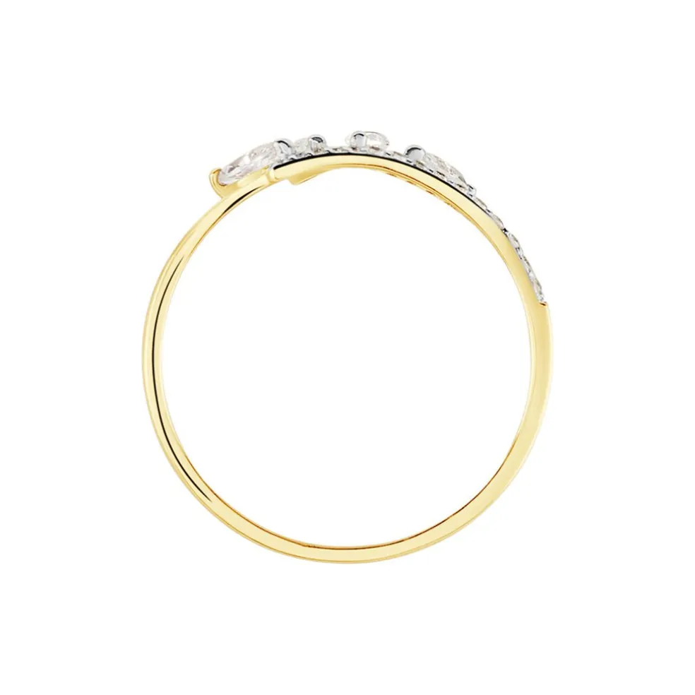Bague Tiara Or Jaune Oxyde De Zirconium