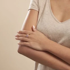 Bague Tina Or Jaune Amethyste Et Oxyde De Zirconium