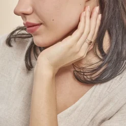 Bague Tina Or Jaune Quartz Et Oxyde De Zirconium