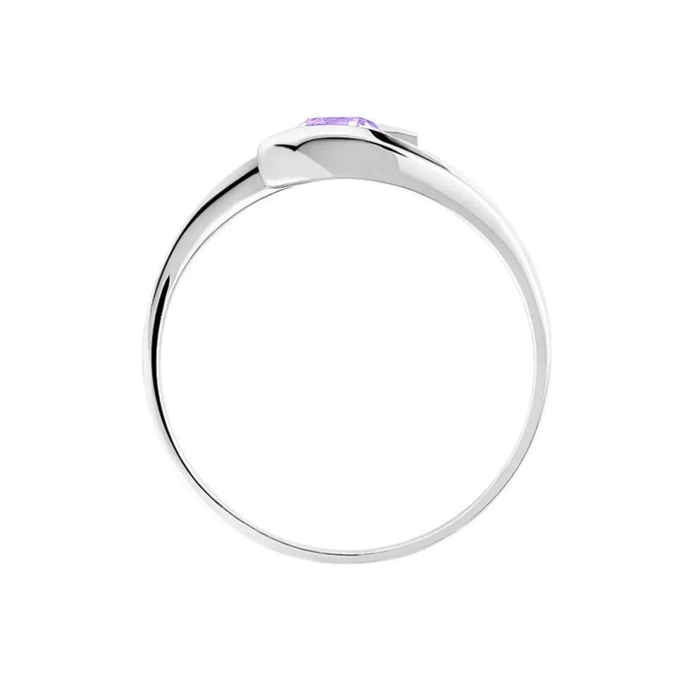 Bague Tiphaine Or Blanc Amethyste