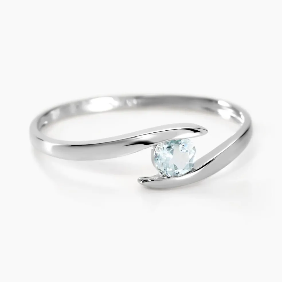 Bague Tiphaine Or Blanc Topaze