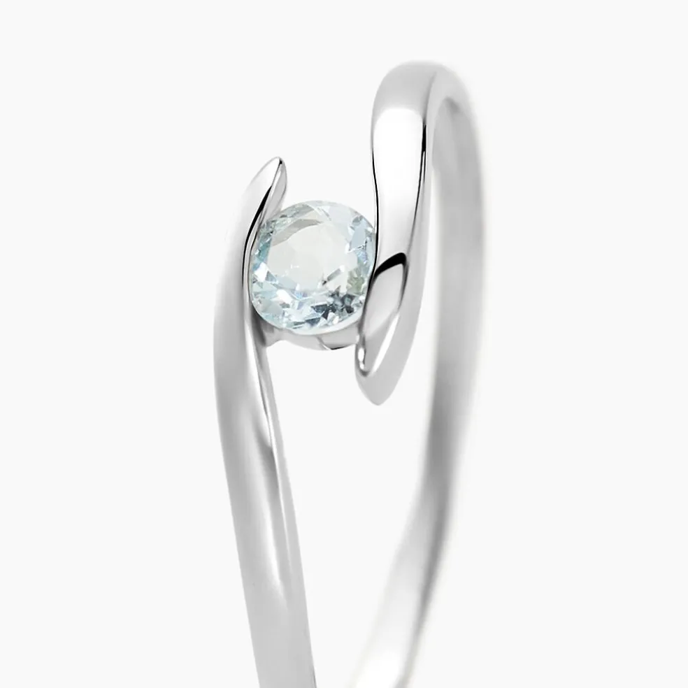 Bague Tiphaine Or Blanc Topaze