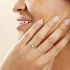 Bague Tiphaine Or Blanc Topaze