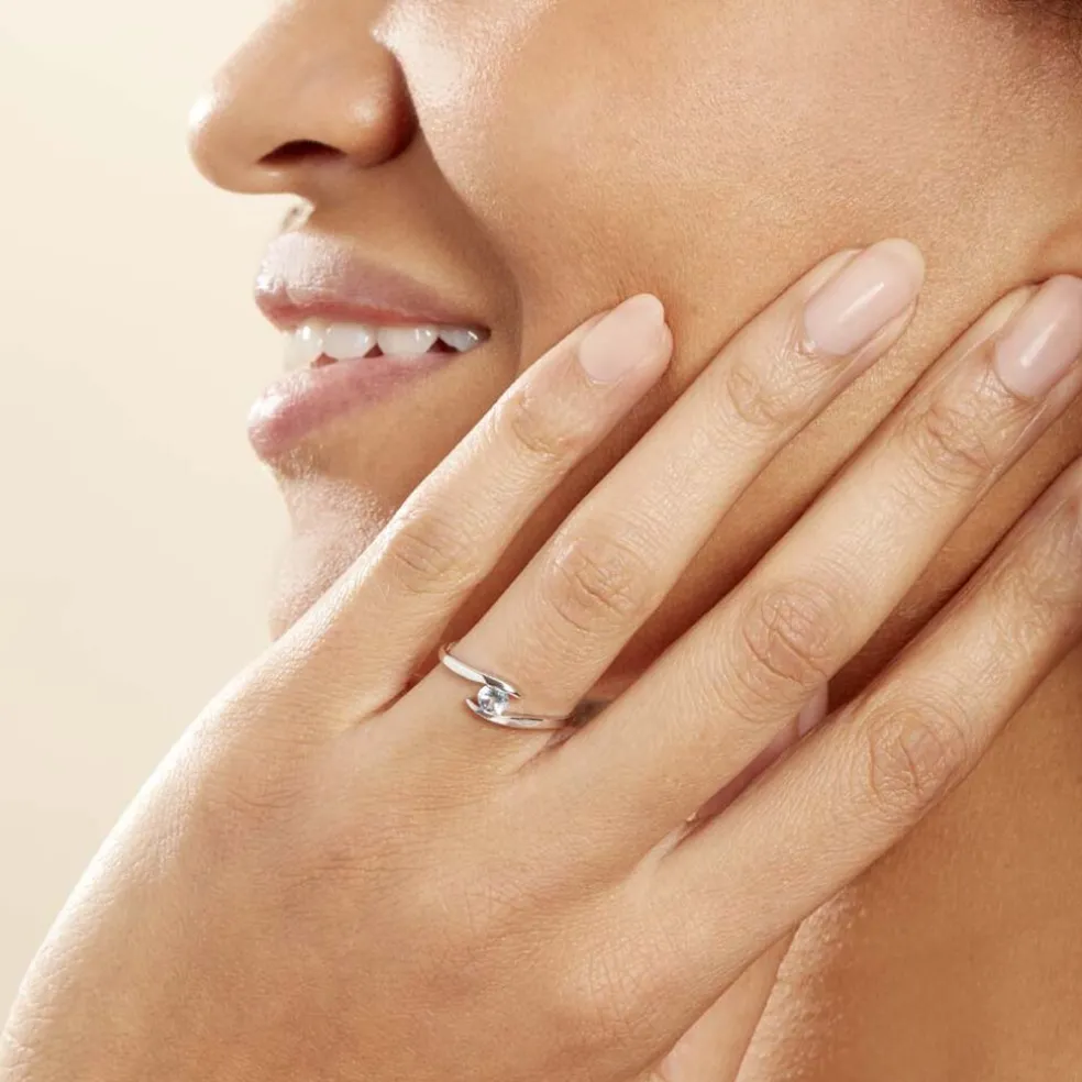 Bague Tiphaine Or Blanc Topaze