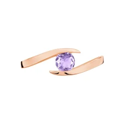 Bague Tiphaine Or Rose Amethyste