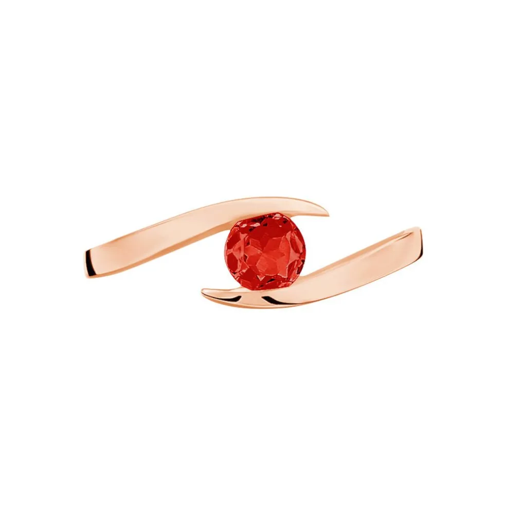 Bague Tiphaine Or Rose Rubis