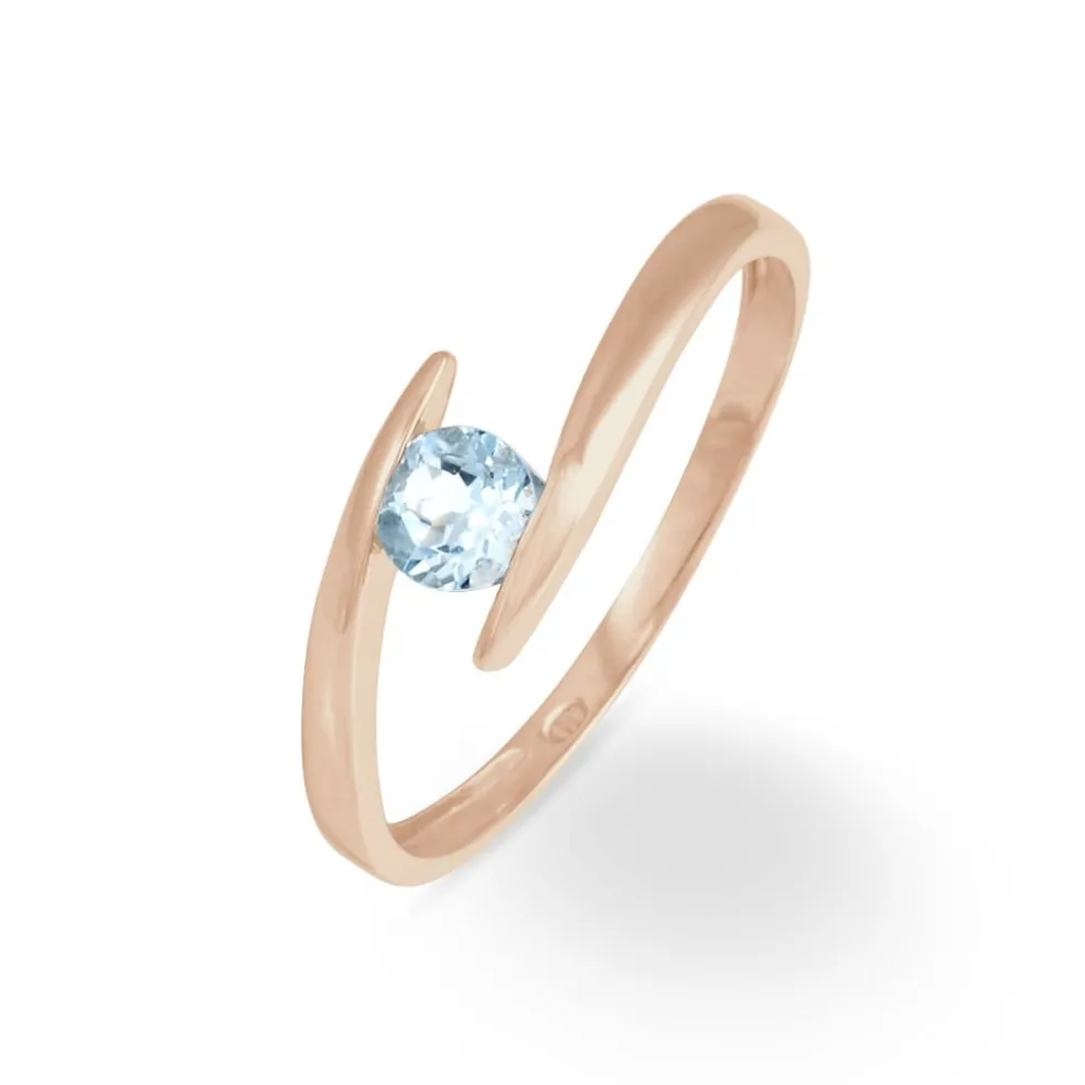 Bague Tiphaine Or Rose Topaze