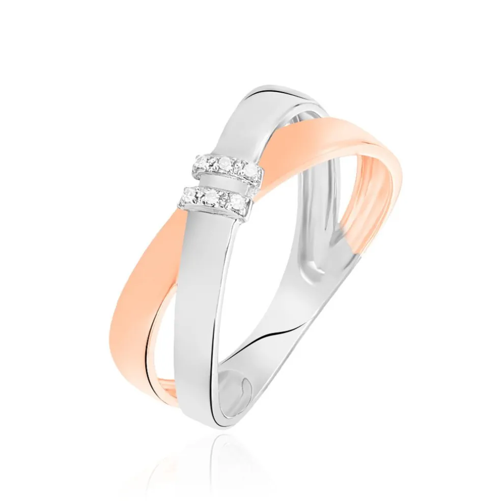Bague Tonnia Or Bicolore Diamant