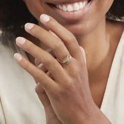 Bague Tourkia Or Jaune Oxyde De Zirconium