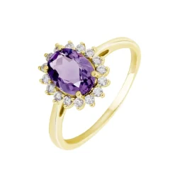 Bague Trick Or Jaune Amethyste Et Oxyde