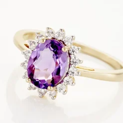 Bague Trick Or Jaune Amethyste Et Oxyde