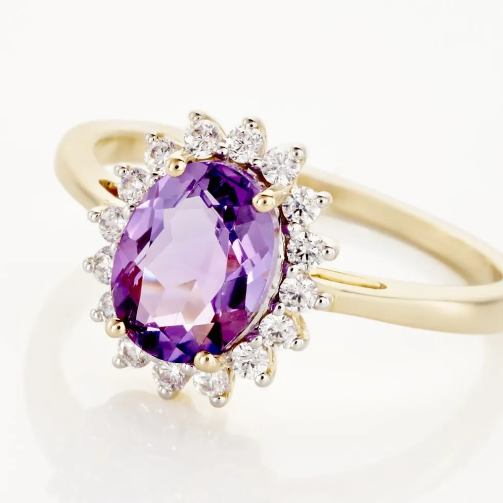 Bague Trick Or Jaune Amethyste Et Oxyde