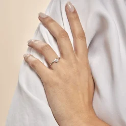 Bague Trilogie Or Blanc Diamant