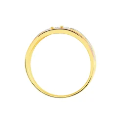 Bague Troyen Or Tricolore Diamant