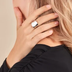 Bague Two Argent Blanc