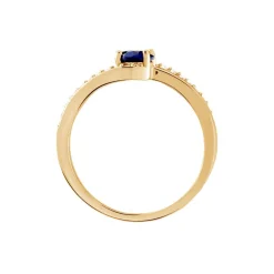 Bague Tyana Plaqué Or Jaune Pierre De Synthese Et Oxyde De Zirconium