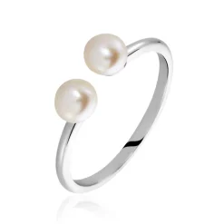 Bague Ull Argent Blanc Perle De Culture