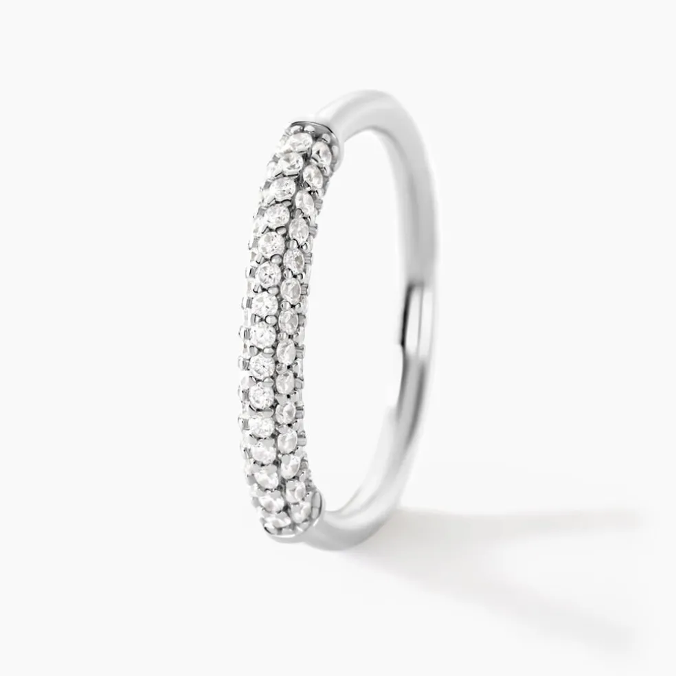 Bague Urban Call Argent Blanc Oxyde De Zirconium