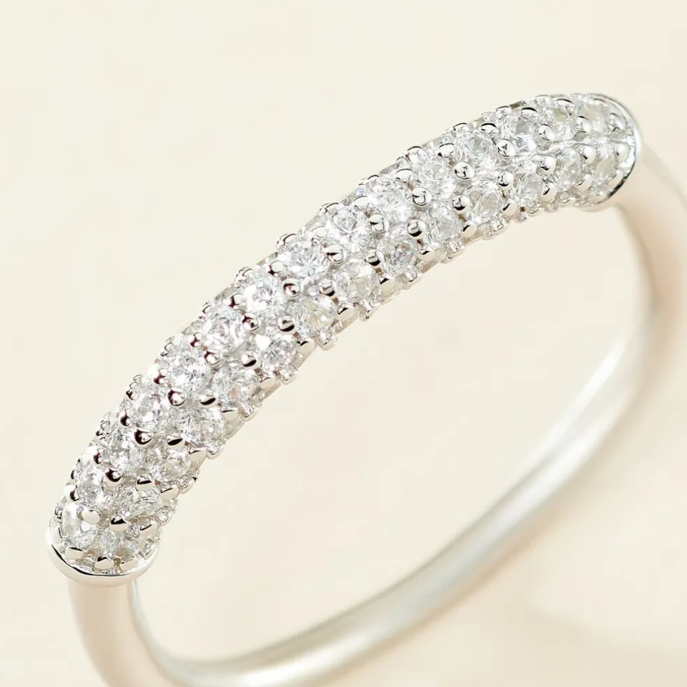 Bague Urban Call Argent Blanc Oxyde De Zirconium