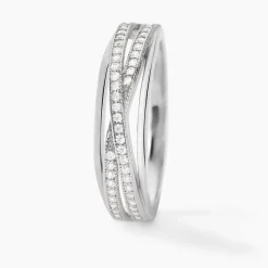 Bague Urpa Argent Blanc Oxyde De Zirconium