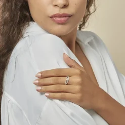 Bague Vaguelette Or Blanc Diamant