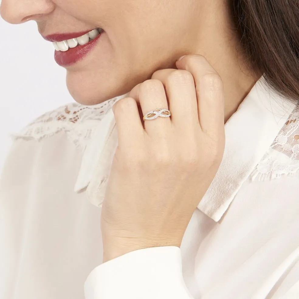 Bague Vaguelette Or Jaune Diamant