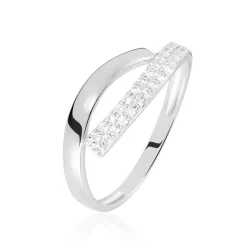 Bague Vero Or Blanc Oxyde De Zirconium