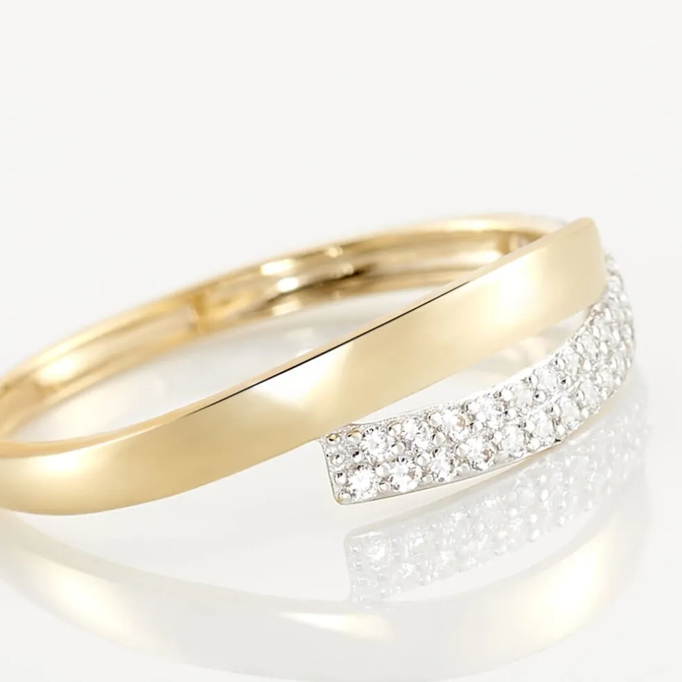 Bague Vero Or Jaune Oxyde De Zirconium