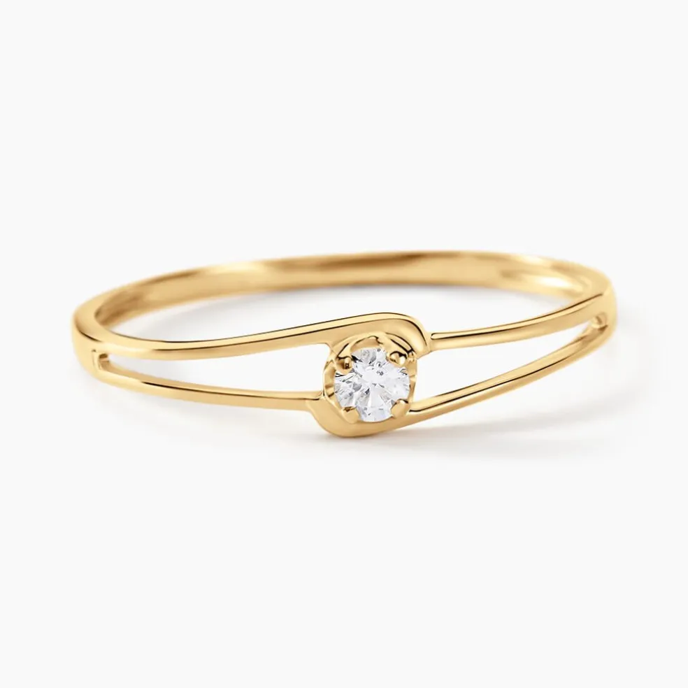 Bague Veroucha Or Jaune Oxyde De Zirconium