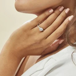 Bague Viky Argent Blanc Oxyde De Zirconium