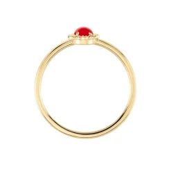 Bague Vintage Love Plaqué Or Jaune Agate