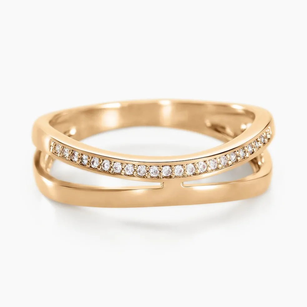 Bague Vitoria Plaqué Or Jaune Oxyde De Zirconium