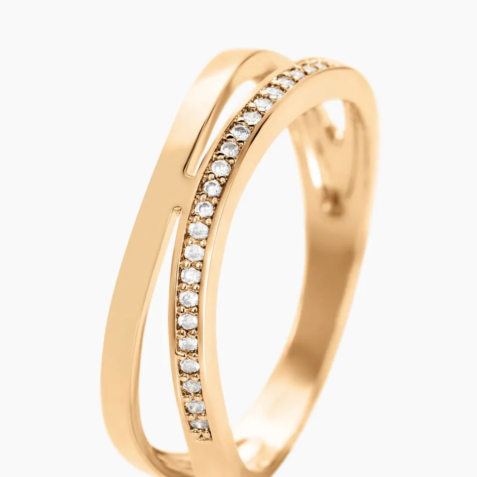 Bague Vitoria Plaqué Or Jaune Oxyde De Zirconium