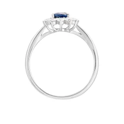 Bague Vladimir Or Blanc Saphir Diamants