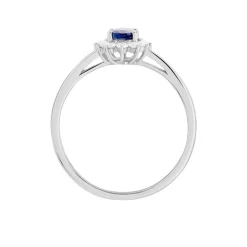 Bague Vladimir Or Blanc Saphir Diamants