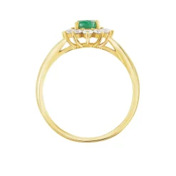 Bague Vladimir Or Jaune Emeraude Diamants