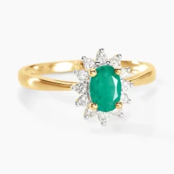 Bague Vladimir Or Jaune Emeraude Diamants