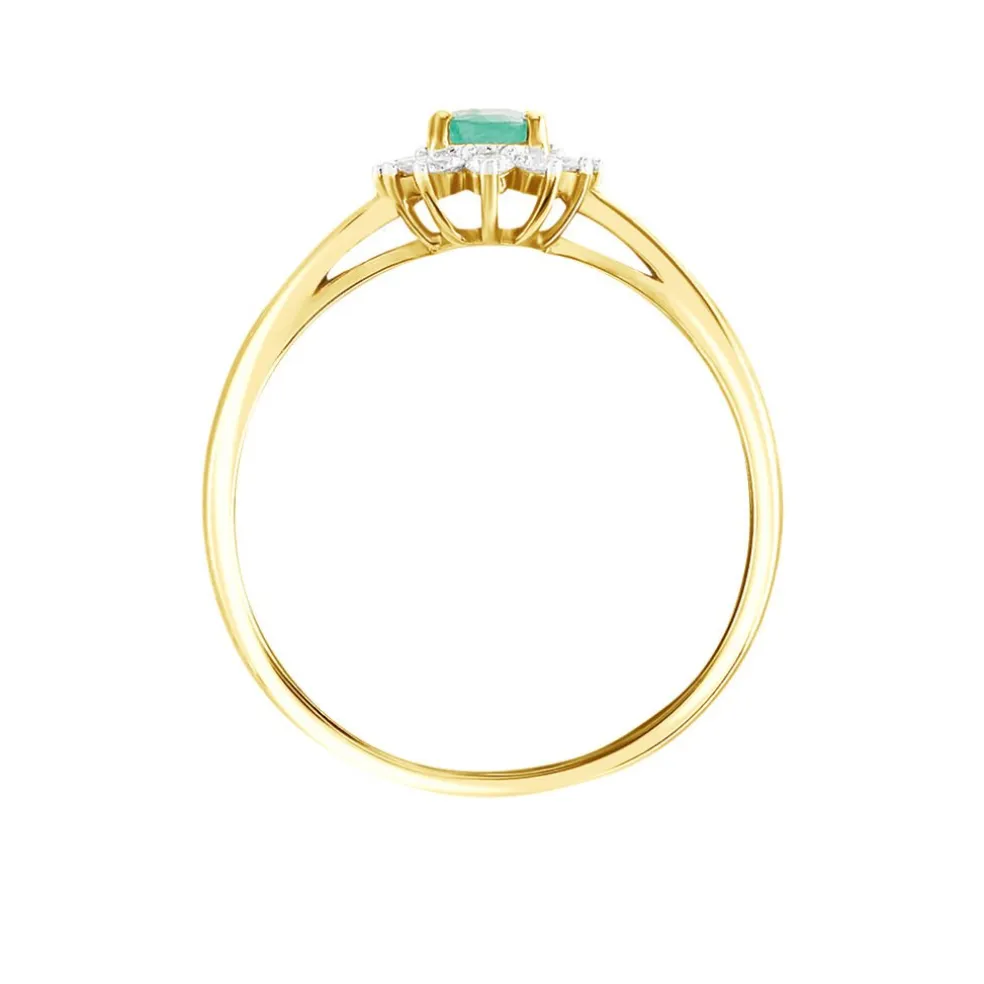 Bague Vladimir Or Jaune Emeraude Diamants