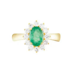Bague Vladimir Or Jaune Emeraude Diamants