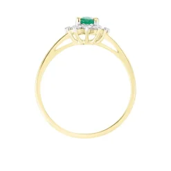 Bague Vladimir Or Jaune Emeraude Diamants
