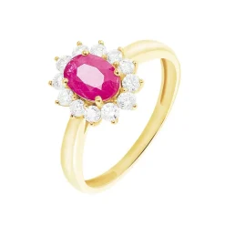 Bague Vladimir Or Jaune Rubis Diamants