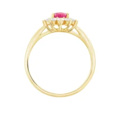 Bague Vladimir Or Jaune Rubis Diamants