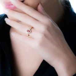 Bague Vladimir Or Jaune Rubis Et Diamant