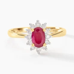 Bague Vladimir Or Jaune Rubis Diamants