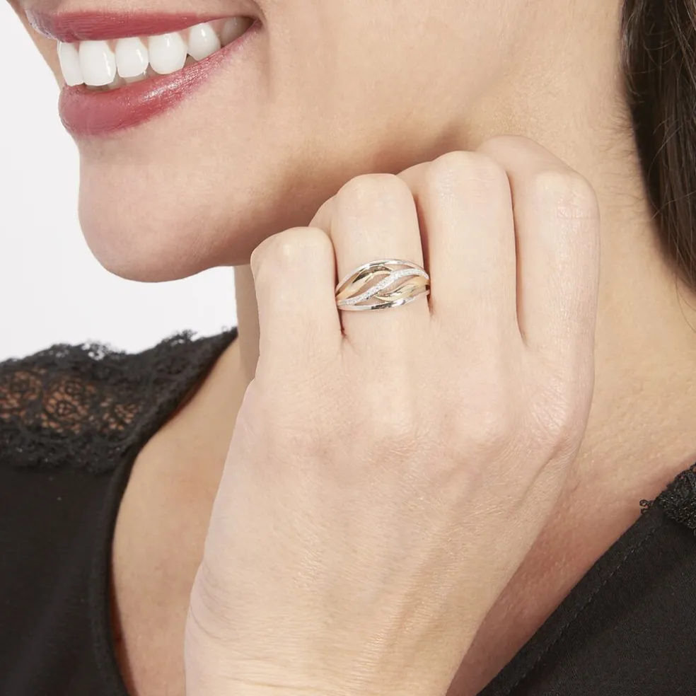 Bague Volcania Or Bicolore Diamant